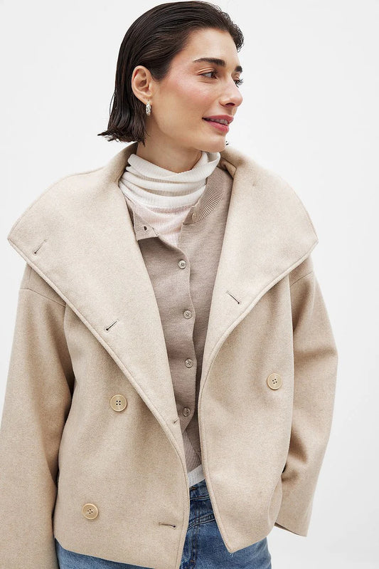 Selvia® Woolen Grace Coat Creme
